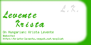 levente krista business card